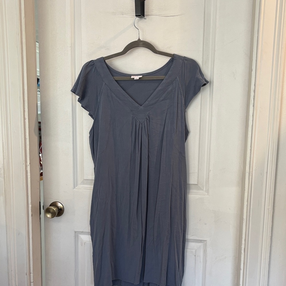 LuLaRoe Gray/ blue  Chaylin dress Large